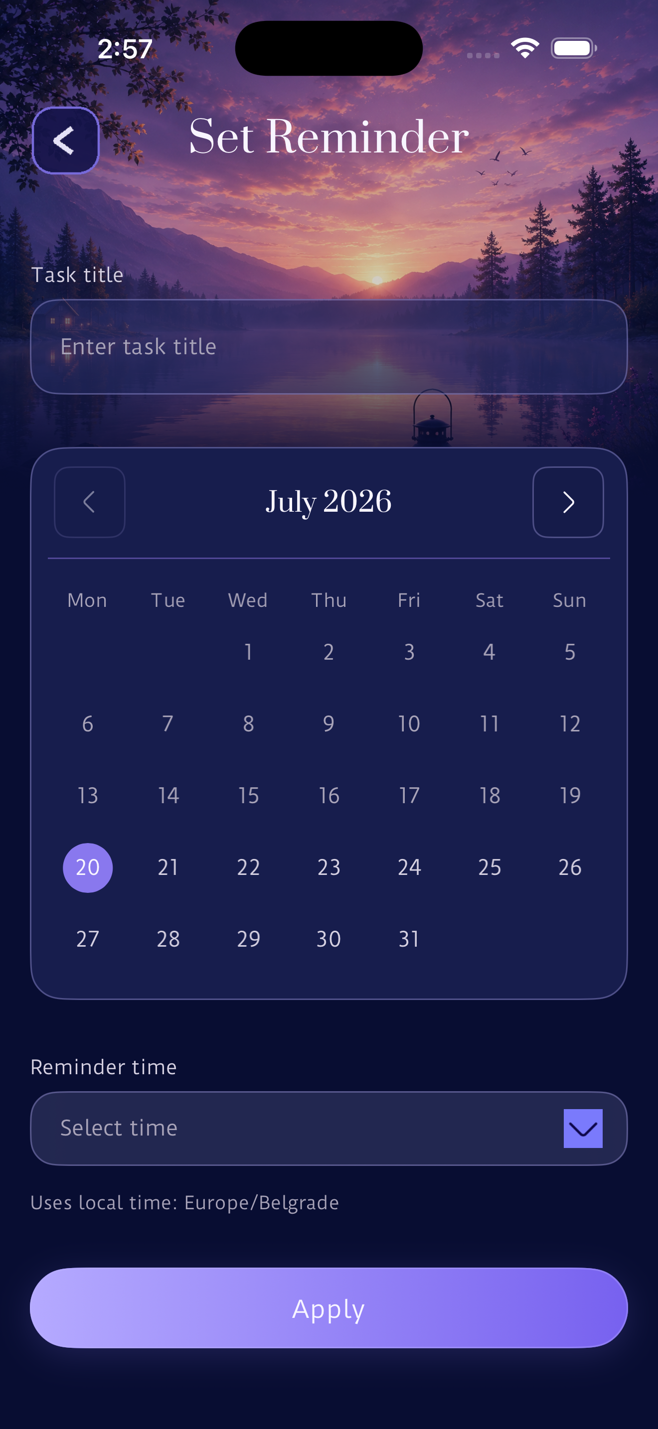 Set Reminder